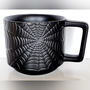 Starbucks Halloween 2019 Black Spider Web Ceramic Mug 12 oz Rare